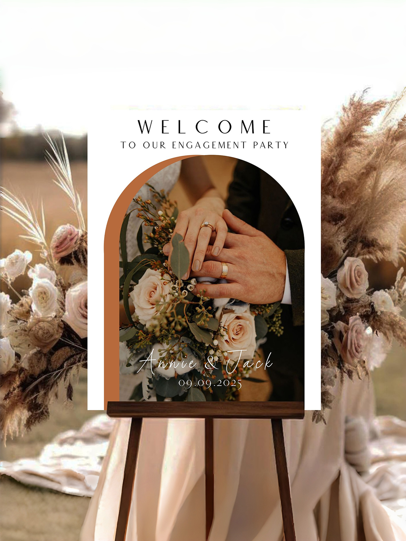 Custom Photo Birthday Welcome Sign - Personalized with Name and Date